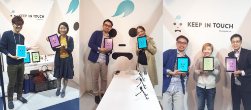 ブースに来ていただいたお客さまと写真撮影