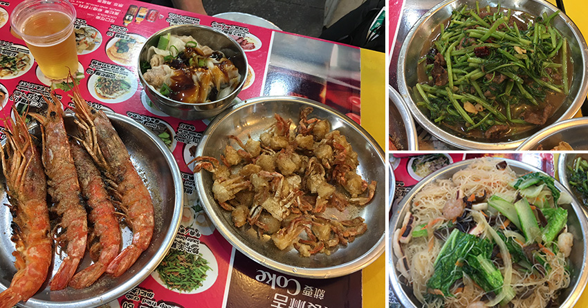 士林夜市での夕ご飯